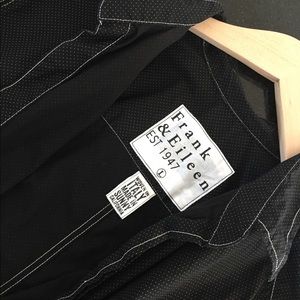 Frank & Eileen black dotted buttom down shirt